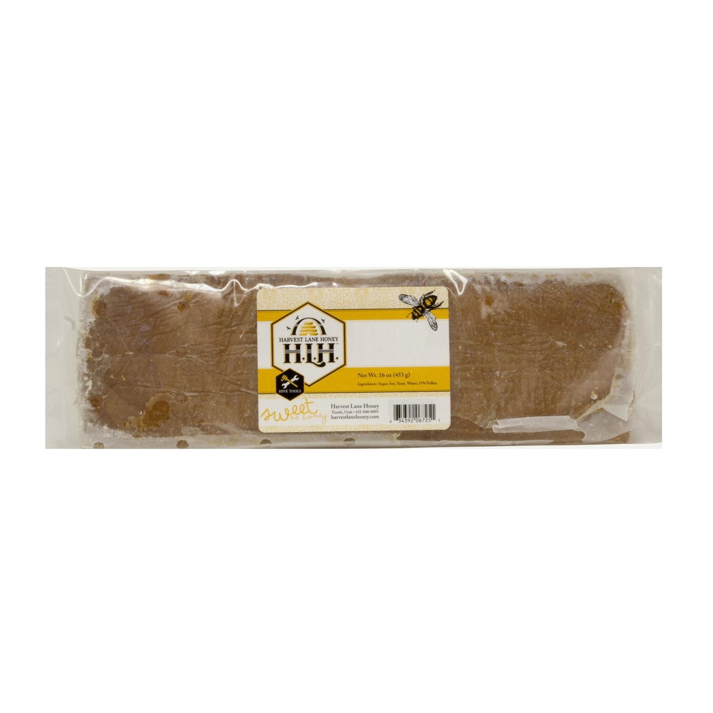 1 lb Pollen Pattie - 4% Pollen (1 or 6 pk) - Harvest Lane Honey