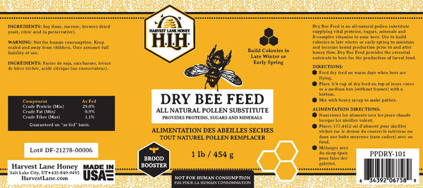 Dry Bee Feed - Harvest Lane Honey