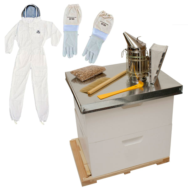 Medium Backyard Beekeeping Kit with Accessories & Clothing - Harvest Lane Honey