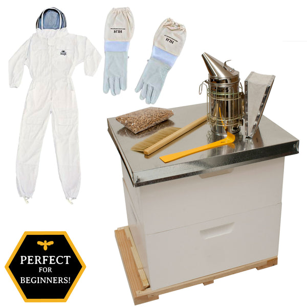 Medium Backyard Beekeeping Kit with Accessories & Clothing - Harvest Lane Honey