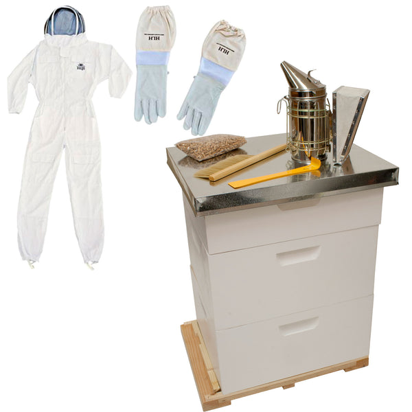 Large Backyard Beekeeping Kit with Accessories & Clothing - Harvest Lane Honey