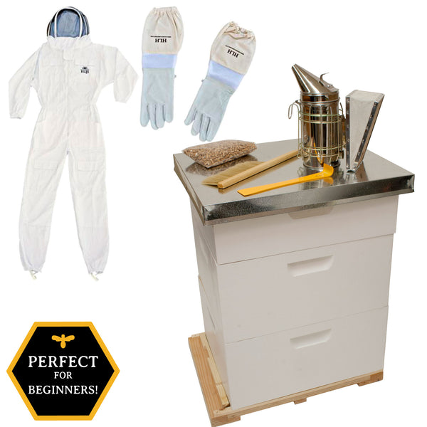 Large Backyard Beekeeping Kit with Accessories & Clothing - Harvest Lane Honey