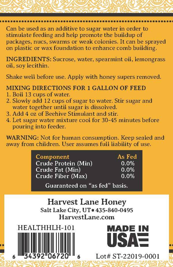 Bee Hive Stimulant - Harvest Lane Honey