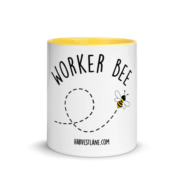 "Worker Bee" Mug with Color Inside - Harvest Lane Honey